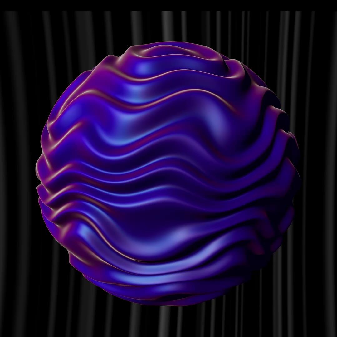 Displaced sphere with extended three.js material