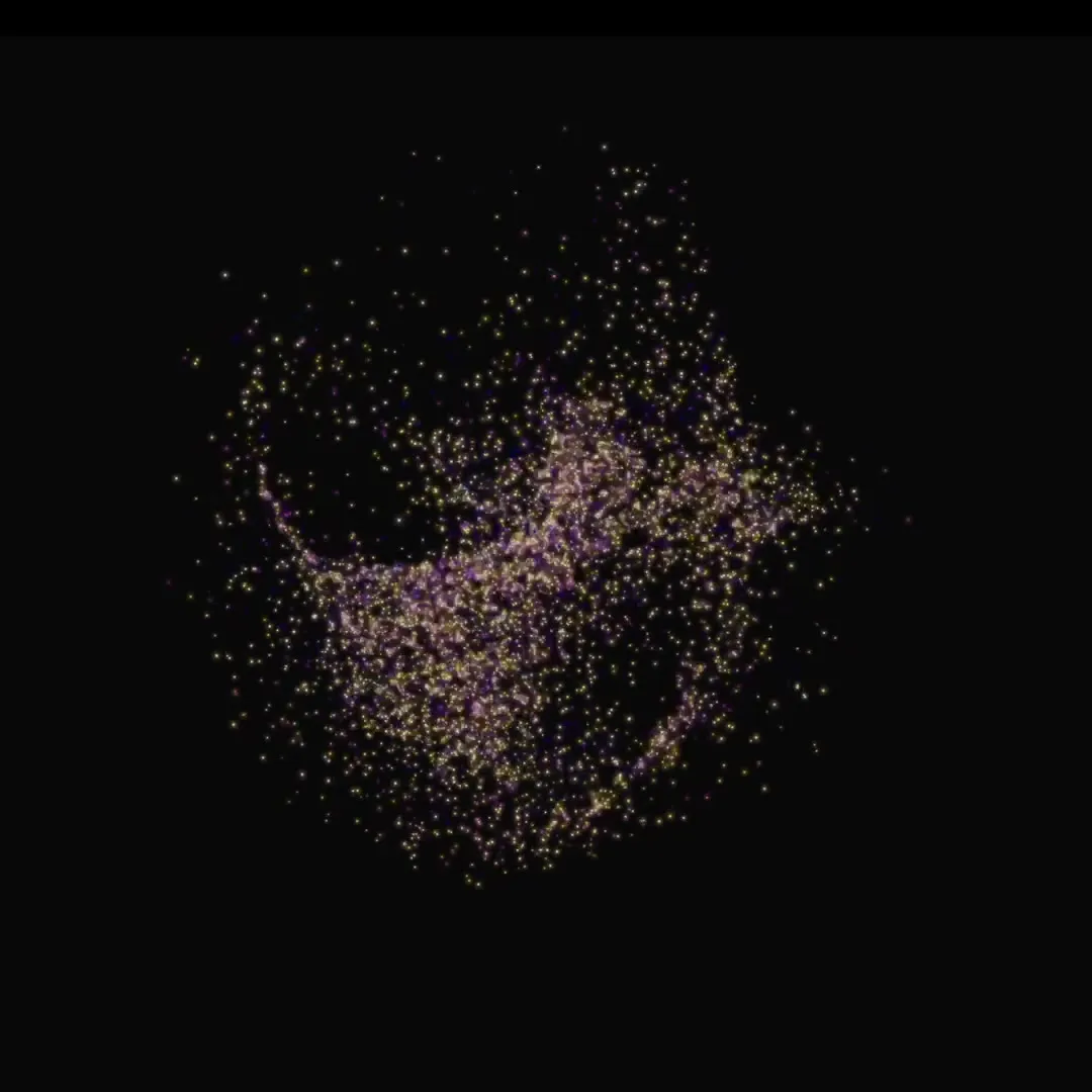 Particles following cursor position